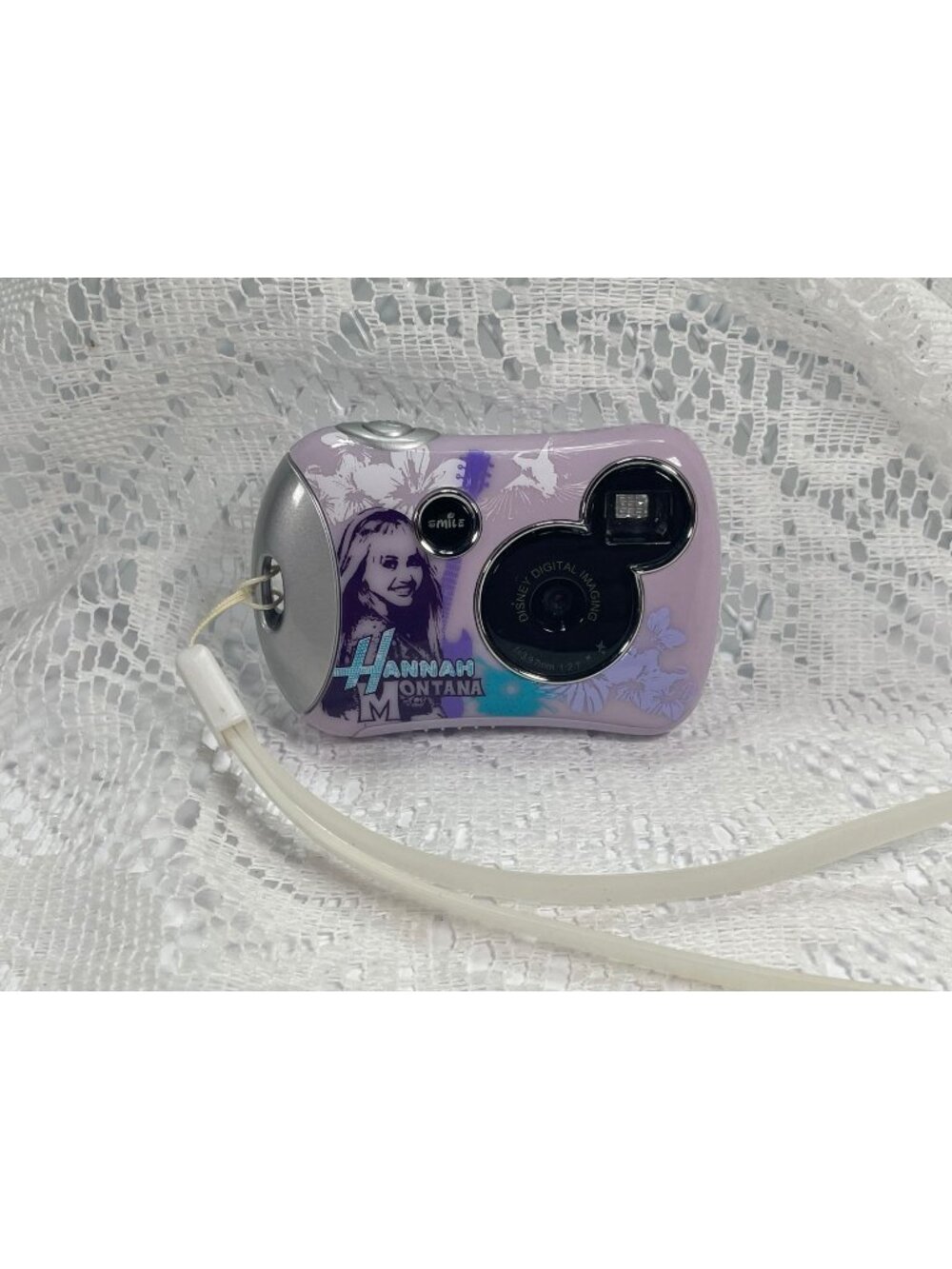 VTG Hannah Montana Disney Digital Camera Purple Mickey Mouse Design Tested worki